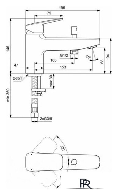 Смеситель Ideal Standard Ceraplan BD257AA - Изображение №4 — Интернет-магазин ПроЗаказ