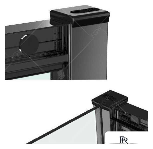 Душевой уголок RGW CL-48B (CL-14B + Z-050-1B) 32094895-014 150x90 (черный/прозрачное стекло) - Изображение №3 — Интернет-магазин ПроЗаказ
