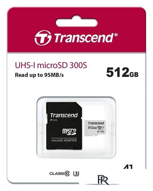 Карта памяти Transcend microSDXC 300S 512GB (с адаптером) - Изображение №3 — Интернет-магазин ПроЗаказ
