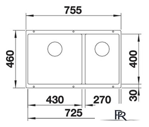 Кухонная мойка Blanco Subline 430/270-U (белый) 523155 - Изображение №2 — Интернет-магазин ПроЗаказ
