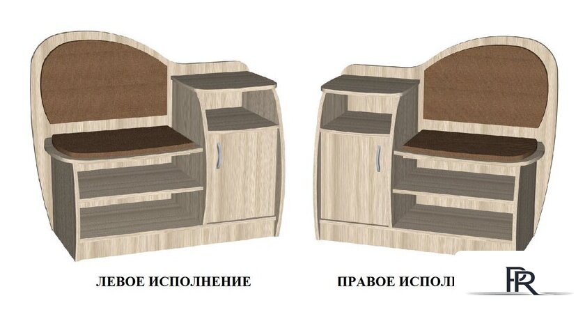 Банкетка Мебель-класс ВА-012.7 (правый, ясень шимо светлый) - Изображение №2 — Интернет-магазин ПроЗаказ