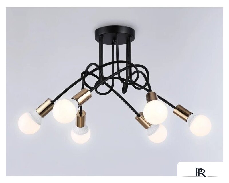 Люстра средней высоты Ambrella light Traditional TR80419/5 BK/GD (черный/золото) - Изображение №2 — Интернет-магазин ПроЗаказ