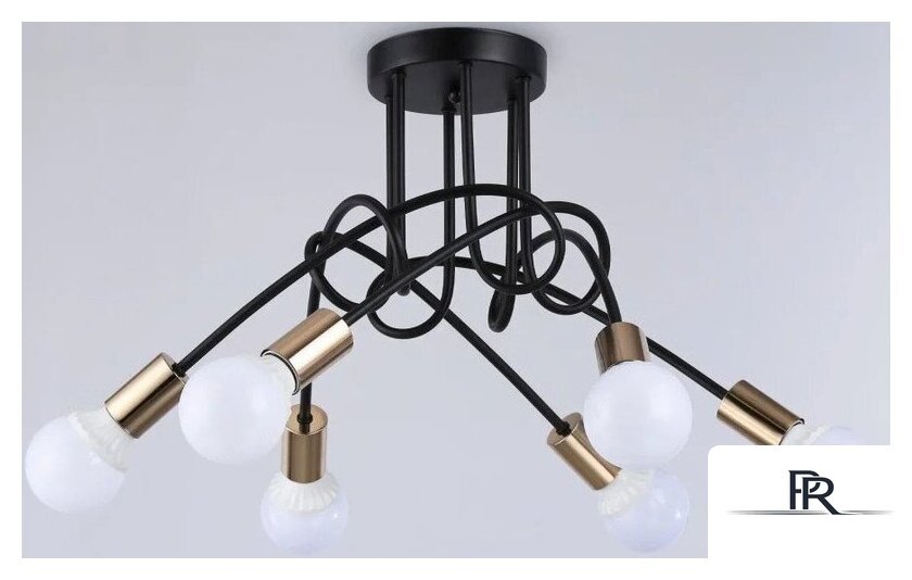 Люстра средней высоты Ambrella light Traditional TR80419/5 BK/GD (черный/золото) - Изображение №1 — Интернет-магазин ПроЗаказ
