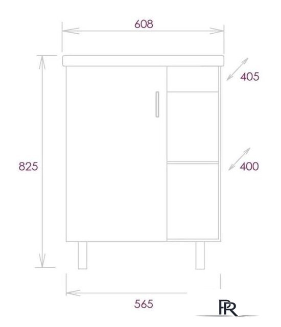  Onika Тумба под умывальник Тимбер 60.01 106116 - Изображение №5 — Интернет-магазин ПроЗаказ