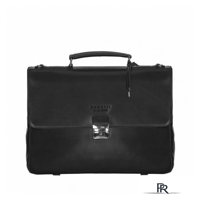 Мужская сумка Bugatti Romano 49399001 (черный) - Изображение №1 — Интернет-магазин ПроЗаказ