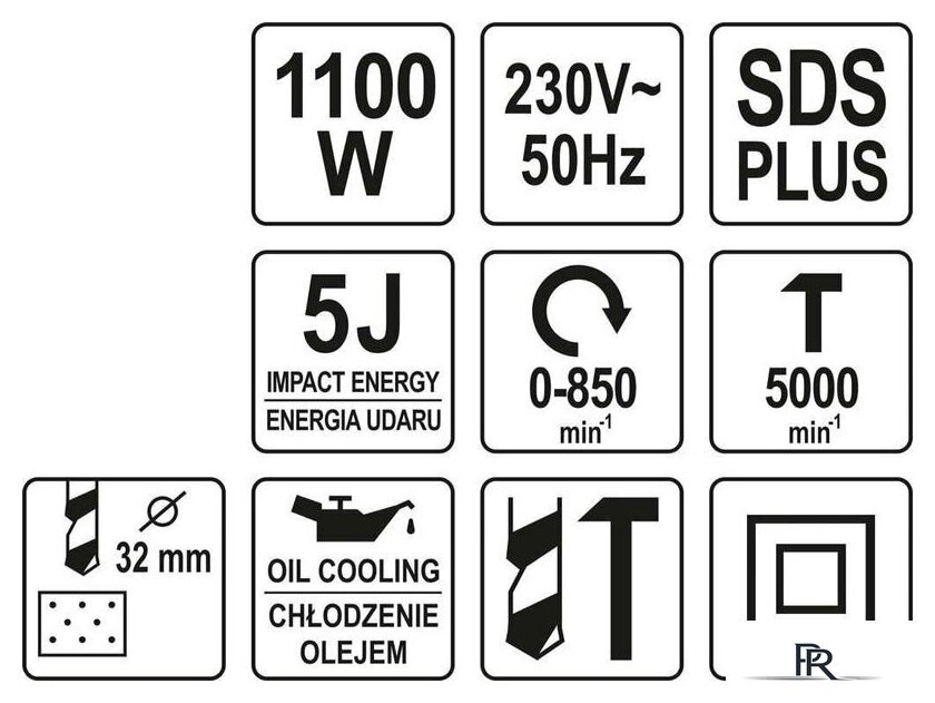 Перфоратор Yato YT-82123 - Изображение №6 — Интернет-магазин ПроЗаказ