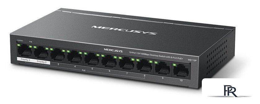 Неуправляемый коммутатор Mercusys MS110P - Изображение №2 — Интернет-магазин ПроЗаказ