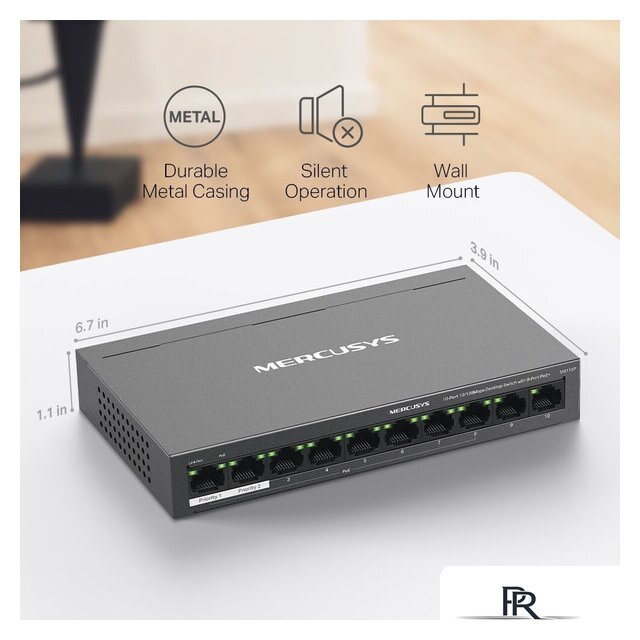 Неуправляемый коммутатор Mercusys MS110P - Изображение №10 — Интернет-магазин ПроЗаказ