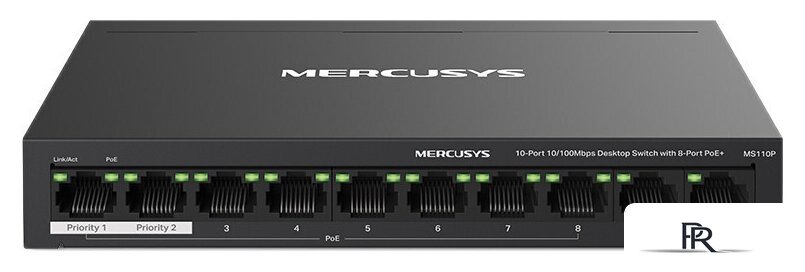 Неуправляемый коммутатор Mercusys MS110P - Изображение №1 — Интернет-магазин ПроЗаказ