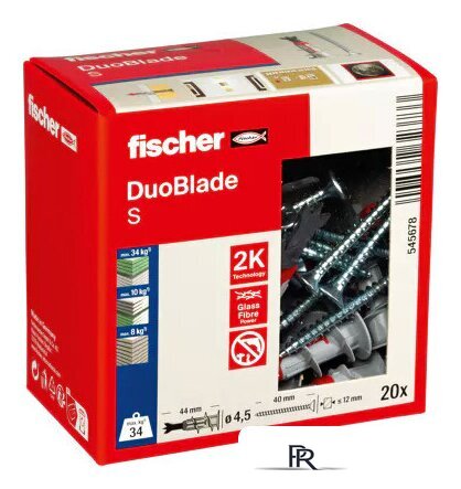 Дюбель-гвоздь Fischer DuoBlade S 545678 (20 шт) - Изображение №1 — Интернет-магазин ПроЗаказ