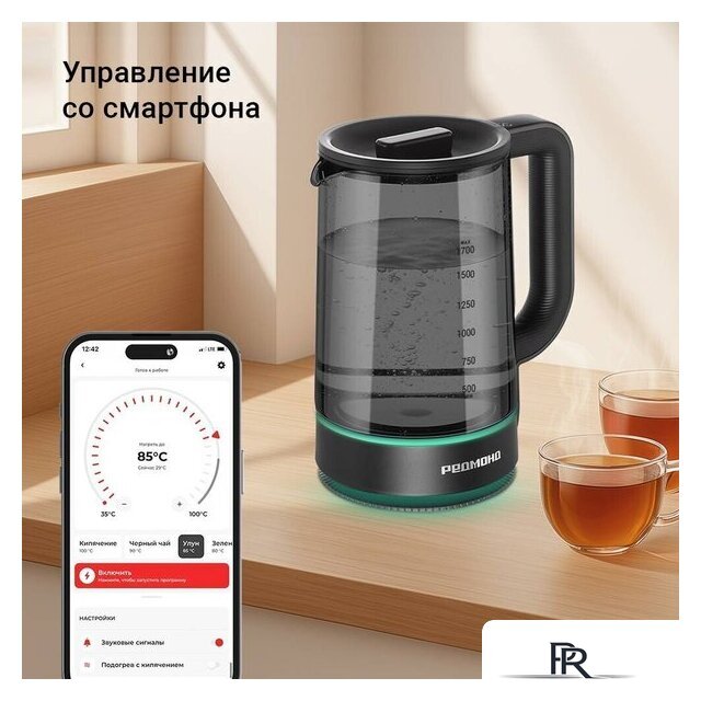 Электрический чайник Redmond (Редмонд) KG259S (черный/тонировка) - Изображение №2 — Интернет-магазин ПроЗаказ