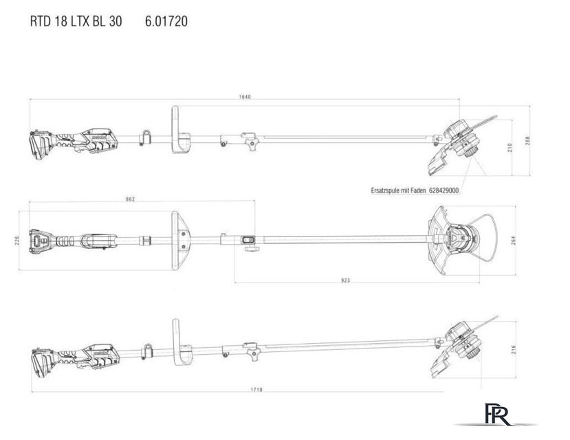 Триммер Metabo RTD 18 LTX BL 30 601720850 (без АКБ) - Изображение №15 — Интернет-магазин ПроЗаказ