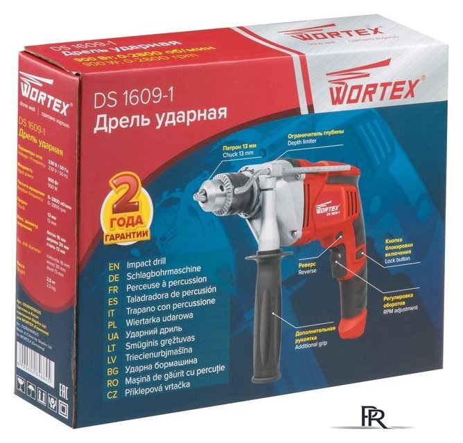 Ударная дрель Wortex DS 1609-1 DS160910025 - Изображение №6 — Интернет-магазин ПроЗаказ
