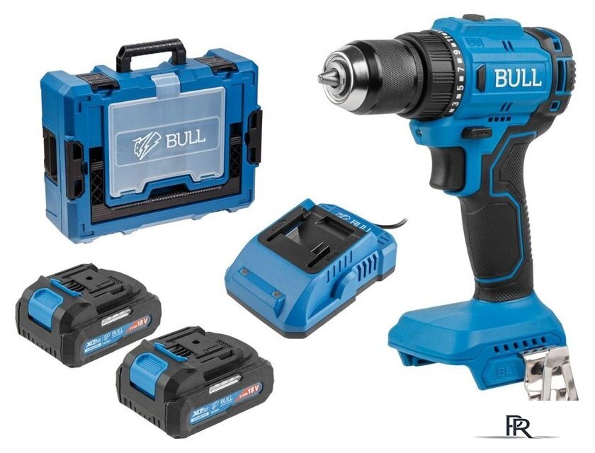 Дрель-шуруповерт Bull SR 1803 1329880 (с 2-мя АКБ, кейс) - Изображение №1 — Интернет-магазин ПроЗаказ