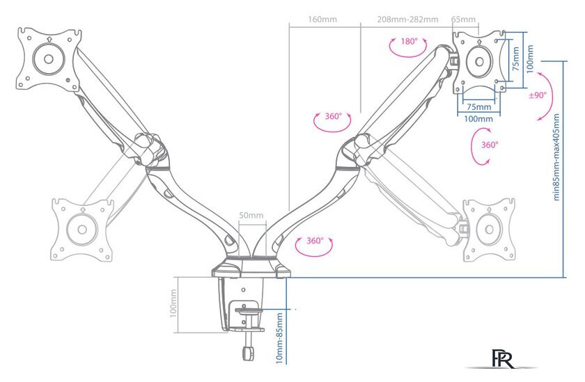 Кронштейн для монитора Arm Media LCD-T22 - Изображение №2 — Интернет-магазин ПроЗаказ