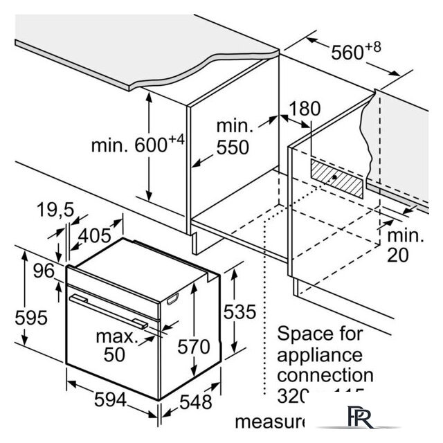 Электрический духовой шкаф Bosch Serie 4 HJA737BR0 - Изображение №8 — Интернет-магазин ПроЗаказ