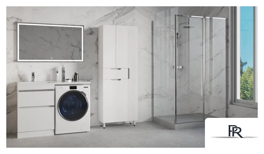  Style Line Шкаф-пенал Оптима 70 (напольный, корзина, отделение для халата) - Изображение №6 — Интернет-магазин ПроЗаказ