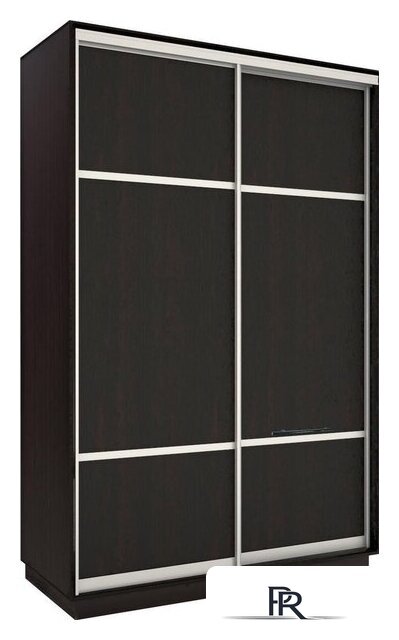 Шкаф-купе Евва 138 VS.03 АЭП ШК.2 02 (венге/серебро) - Изображение №1 — Интернет-магазин ПроЗаказ