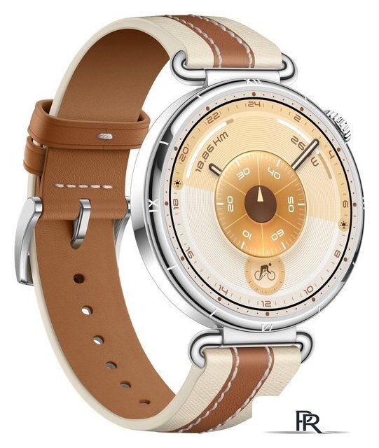 Умные часы Huawei Watch GT 6 41 мм (серебристый, с коричневым кожаным ремешком, международная версия) - Изображение №3 — Интернет-магазин ПроЗаказ