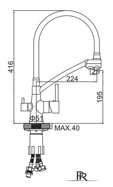 Смеситель Ledeme L4855Y-3 - Изображение №2 — Интернет-магазин ПроЗаказ