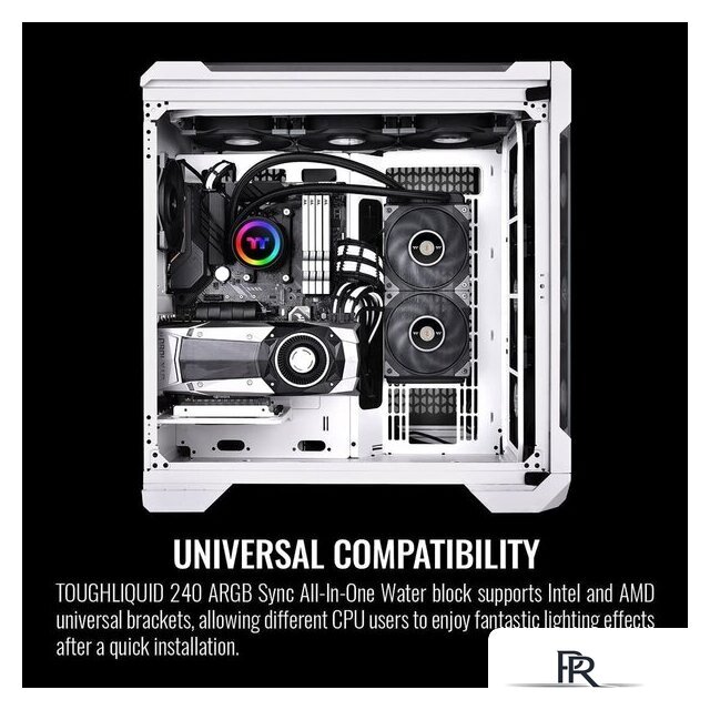 Система жидкостного охлаждения для процессора Thermaltake Toughliquid 240 ARGB Sync CL-W319-PL12BL-A - Изображение №7 — Интернет-магазин ПроЗаказ