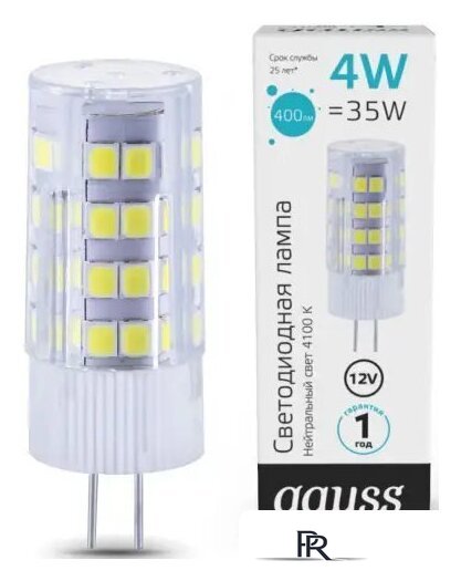 Светодиодная лампочка Gauss Elementary G4 12V 4W 400lm 4100K 10724 - Изображение №1 — Интернет-магазин ПроЗаказ