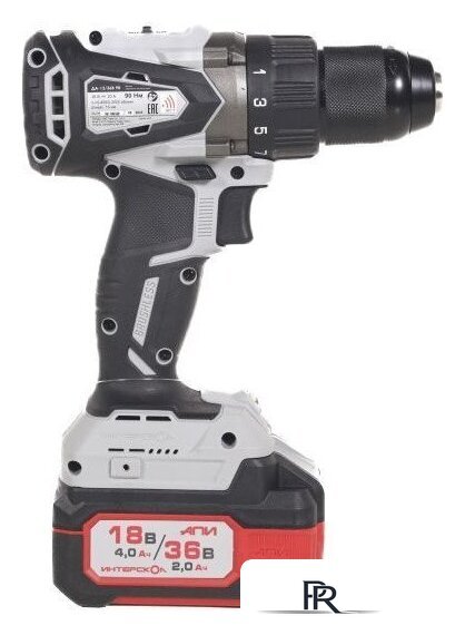 Дрель-шуруповерт Интерскол ДА-13/36В 90 861.2.2.70 (с 2-мя АКБ, кейс) - Изображение №3 — Интернет-магазин ПроЗаказ