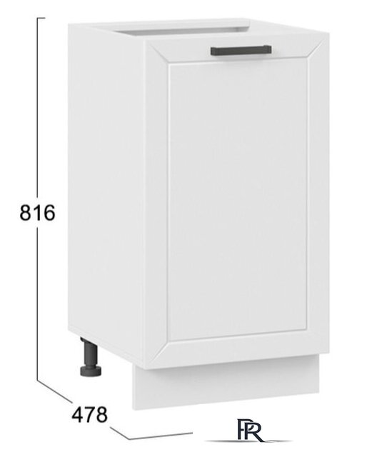 Шкаф напольный Трия Лорас 1Н45 (белый/холст белый) - Изображение №3 — Интернет-магазин ПроЗаказ
