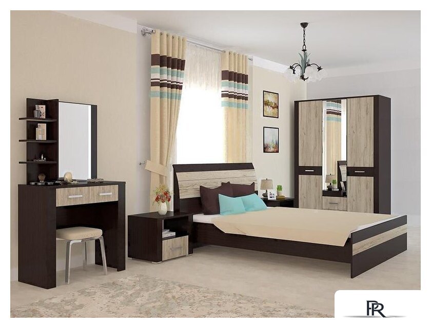 Комод Интерлиния Коламбия КЛ-9 (дуб венге/дуб серый) - Изображение №6 — Интернет-магазин ПроЗаказ