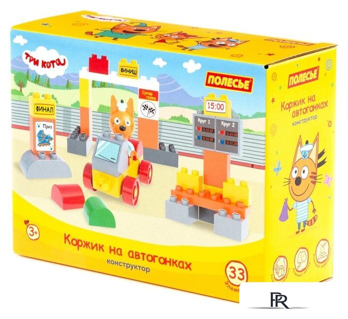 Конструктор Полесье Макси. Три кота. Коржик на автогонках 31284 (33эл) - Изображение №1 — Интернет-магазин ПроЗаказ