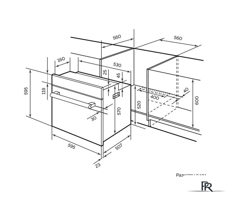 Электрический духовой шкаф LEX EDM 042 IX - Изображение №2 — Интернет-магазин ПроЗаказ