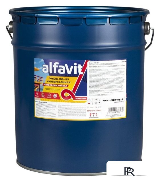 Эмаль Alfavit ПФ-115 20кг (черный) - Изображение №1 — Интернет-магазин ПроЗаказ