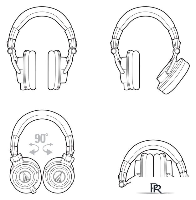 Наушники Audio-Technica ATH-M50x (белый) - Изображение №8 — Интернет-магазин ПроЗаказ