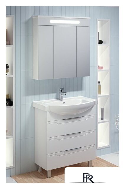  Runo Тумба с умывальником Верона 75 + Элеганс 75 (напольная) - Изображение №1 — Интернет-магазин ПроЗаказ