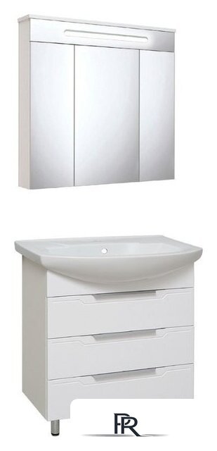  Runo Тумба с умывальником Верона 75 + Элеганс 75 (напольная) - Изображение №4 — Интернет-магазин ПроЗаказ