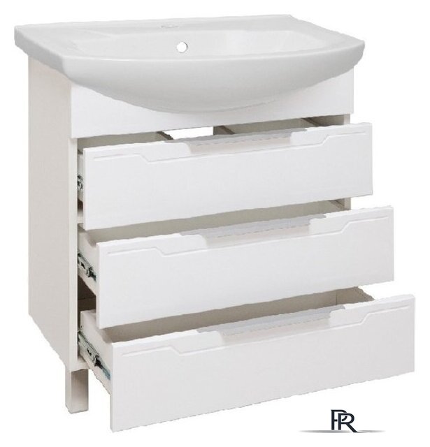  Runo Тумба с умывальником Верона 75 + Элеганс 75 (напольная) - Изображение №3 — Интернет-магазин ПроЗаказ