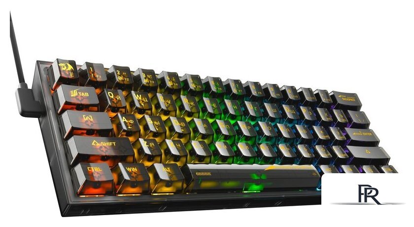 Клавиатура Redragon Fizz (прозрачный/черный) - Изображение №4 — Интернет-магазин ПроЗаказ