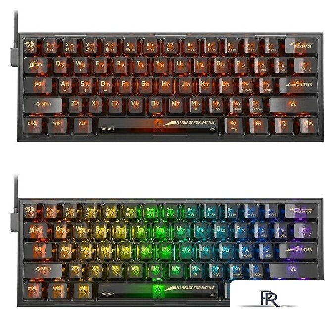 Клавиатура Redragon Fizz (прозрачный/черный) - Изображение №2 — Интернет-магазин ПроЗаказ