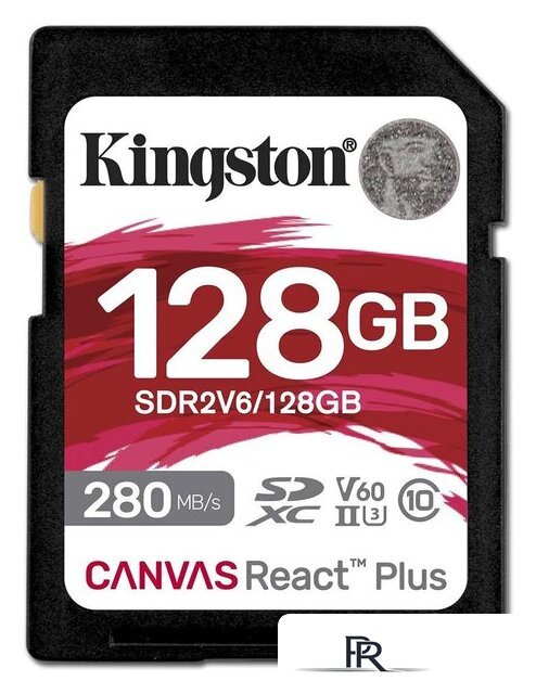 Карта памяти Kingston Canvas React Plus V60 SDXC 128GB - Изображение №1 — Интернет-магазин ПроЗаказ