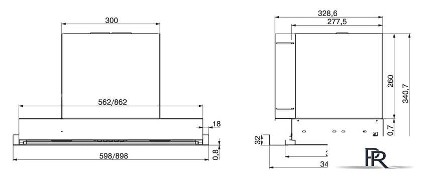 Кухонная вытяжка Elikor Evolution 60П-750-Э4Д (хром) - Изображение №2 — Интернет-магазин ПроЗаказ
