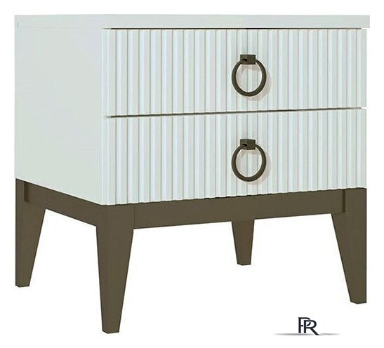 Тумба Ангстрем Хилтон спальня ХТ-302.03 (Д) исп.3 (Д1, белый премиум) - Изображение №1 — Интернет-магазин ПроЗаказ