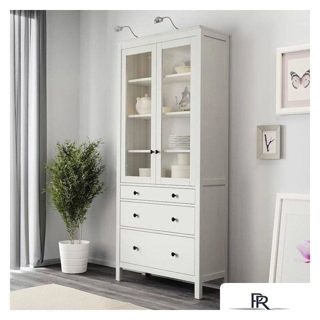 Шкаф-витрина ММЦ Кантри 23 (белый лак) - Изображение №1 — Интернет-магазин ПроЗаказ