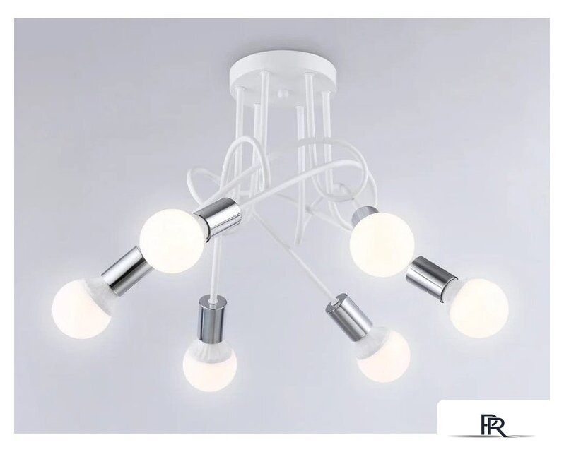 Люстра средней высоты Ambrella light Traditional TR80417/5 WH/CH (белый/хром ) - Изображение №3 — Интернет-магазин ПроЗаказ