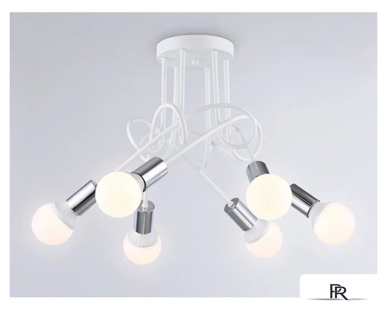 Люстра средней высоты Ambrella light Traditional TR80417/5 WH/CH (белый/хром ) - Изображение №2 — Интернет-магазин ПроЗаказ