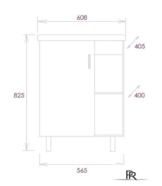  Onika Тумба под умывальник Тимбер 60.01 106115 - Изображение №3 — Интернет-магазин ПроЗаказ