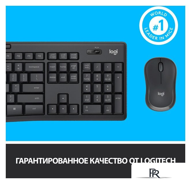 Офисный набор Logitech MK295 Silent Wireless Combo 920-009813 (графитовый) - Изображение №9 — Интернет-магазин ПроЗаказ