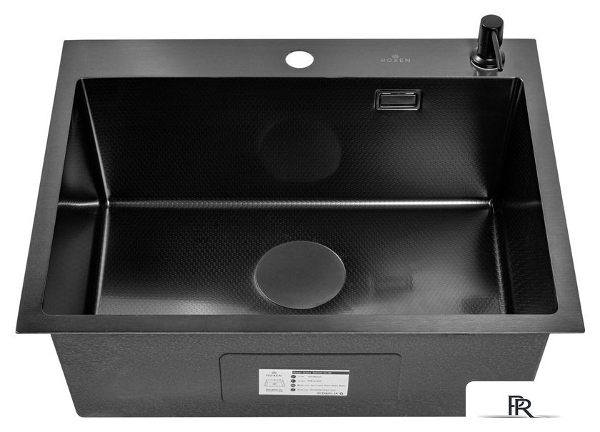 Кухонная мойка Roxen Snake 560220-60-BS PVD графит/текстурная поверхность (с коландером и дозатором) - Изображение №10 — Интернет-магазин ПроЗаказ