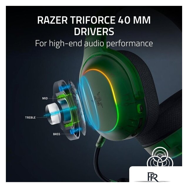 Наушники Razer Barracuda X Chroma (зеленый) - Изображение №7 — Интернет-магазин ПроЗаказ