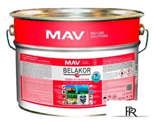 Грунт-эмаль MAV Belakor-15 Ral 8017 10 л (шоколадный матовый) - Изображение №1 — Интернет-магазин ПроЗаказ