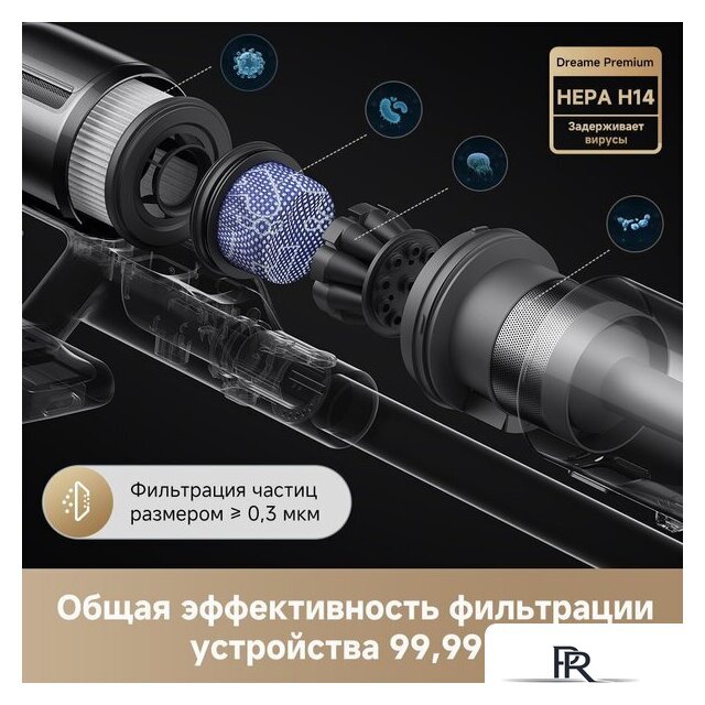 Пылесос Dreame Cordless Vacuum Cleaner Z20 Essential VZV24A (евровилка) - Изображение №3 — Интернет-магазин ПроЗаказ